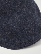 Anderson & Sheppard - Herringbone Wool-Tweed Flat Cap - Blue