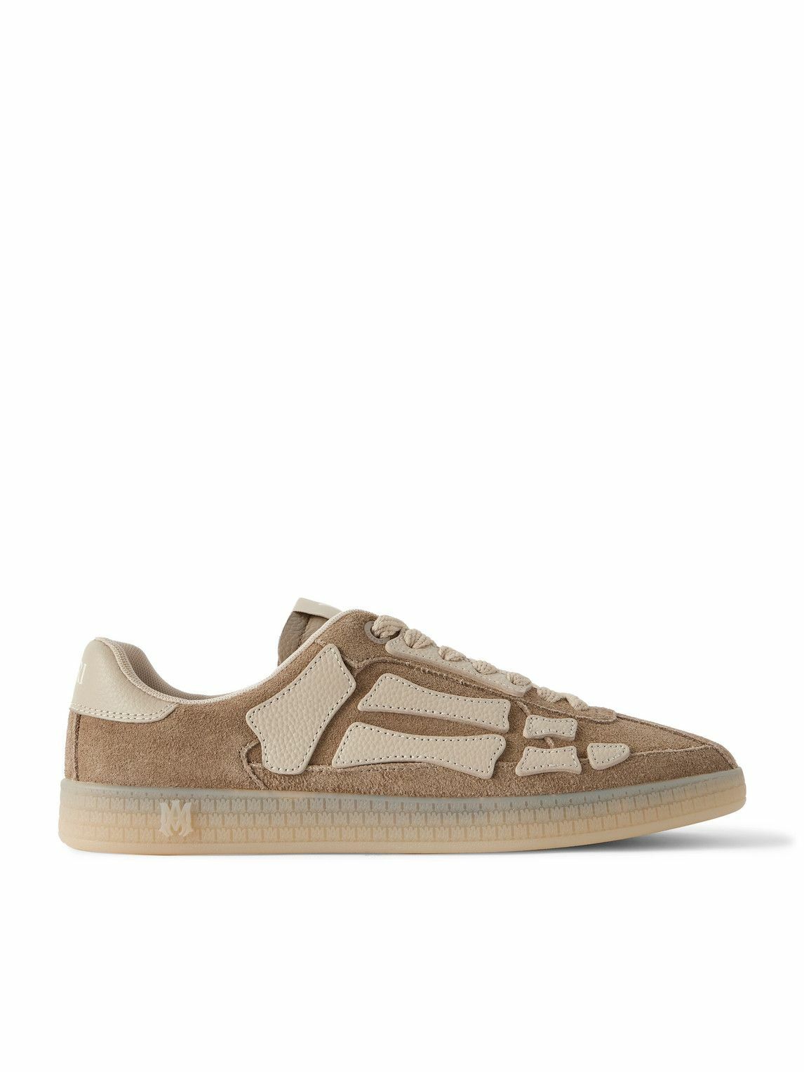 Amiri Blue and White Bones Slip-On Sneakers Amiri