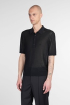Helmut Lang Polo In Black Viscose