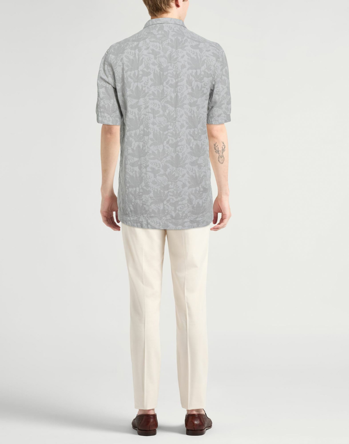 Massimo Alba Mens Shirt Light in Grey