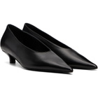 TOTEME Black Sharp Nappa Kitten Heels