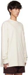 Nike Beige Rib Long Sleeve T-Shirt