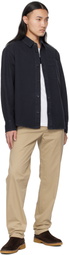 A.P.C. Navy Basile Brodée Poitrine Overshirt