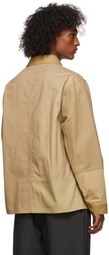 Comme des Garçons Homme Beige Cotton Duck Asymmetrical Jacket