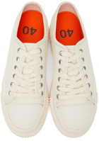 both White Classic Platform Low Sneakers