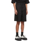 Jil Sander Black Cotton Gabardine Pocket Shorts