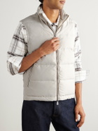 Eleventy - Quilted Tech Wool-Blend Down Gilet - Gray