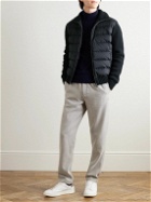 Herno - Quilted Padded Shell and Virgin Wool and Cashmere-Blend Down Jacket - Blue