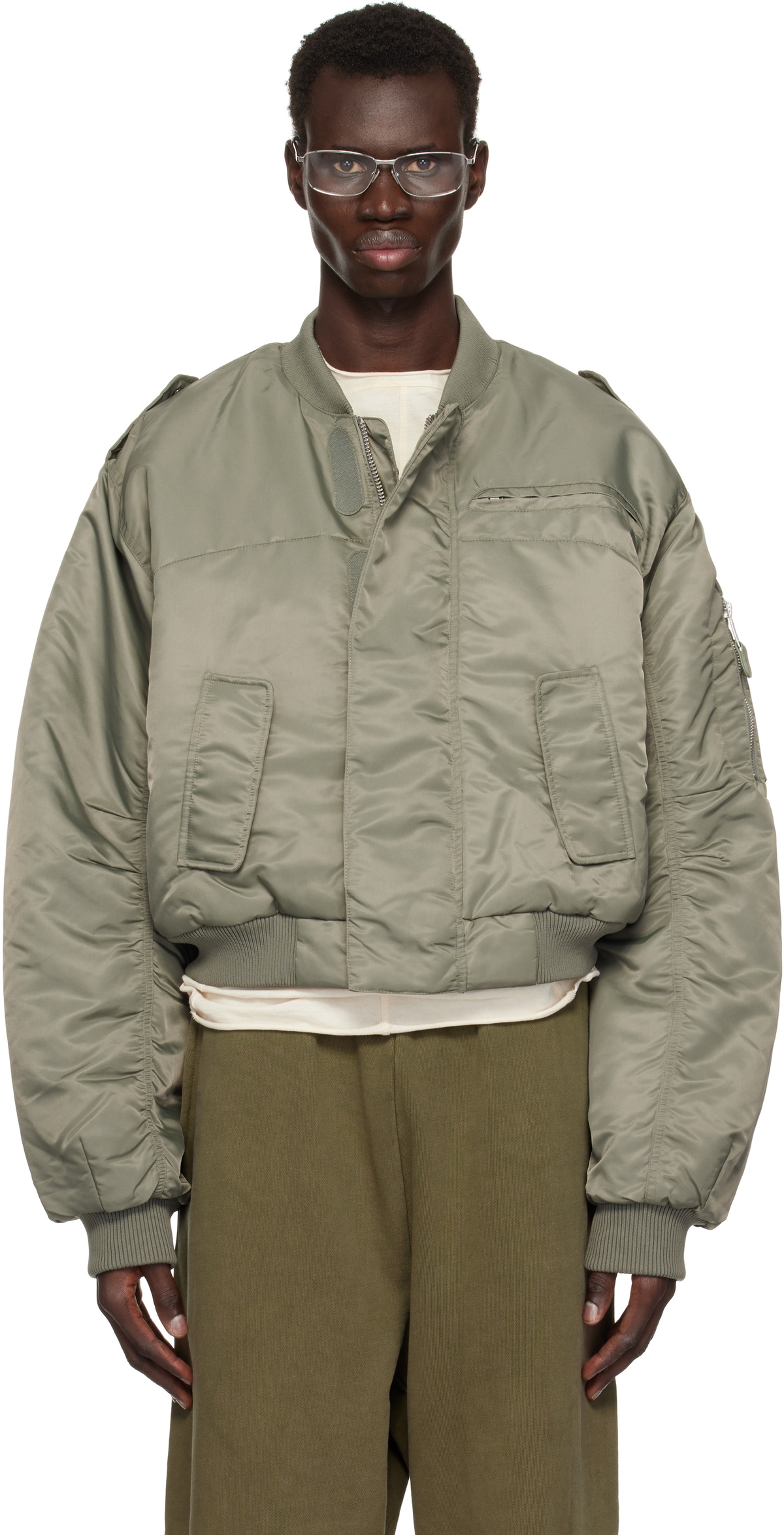Entire Studios Green A-2 Bomber Jacket Entire Studios