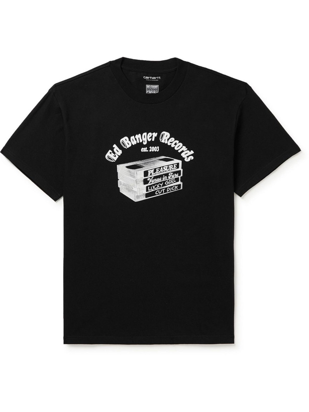 Photo: Carhartt WIP - Ed Banger Printed Cotton-Jersey T-Shirt - Black