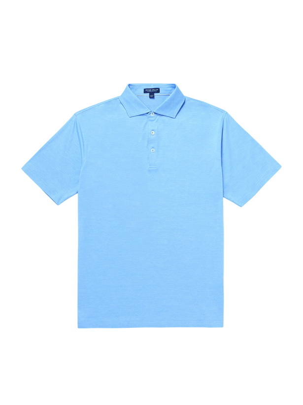Photo: Peter Millar - Excursionist Stretch-Cotton and Modal-Blend Polo Shirt - Blue