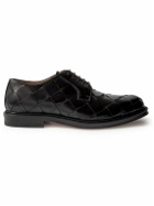 Bottega Veneta - Intrecciato Leather Derby Shoes - Black