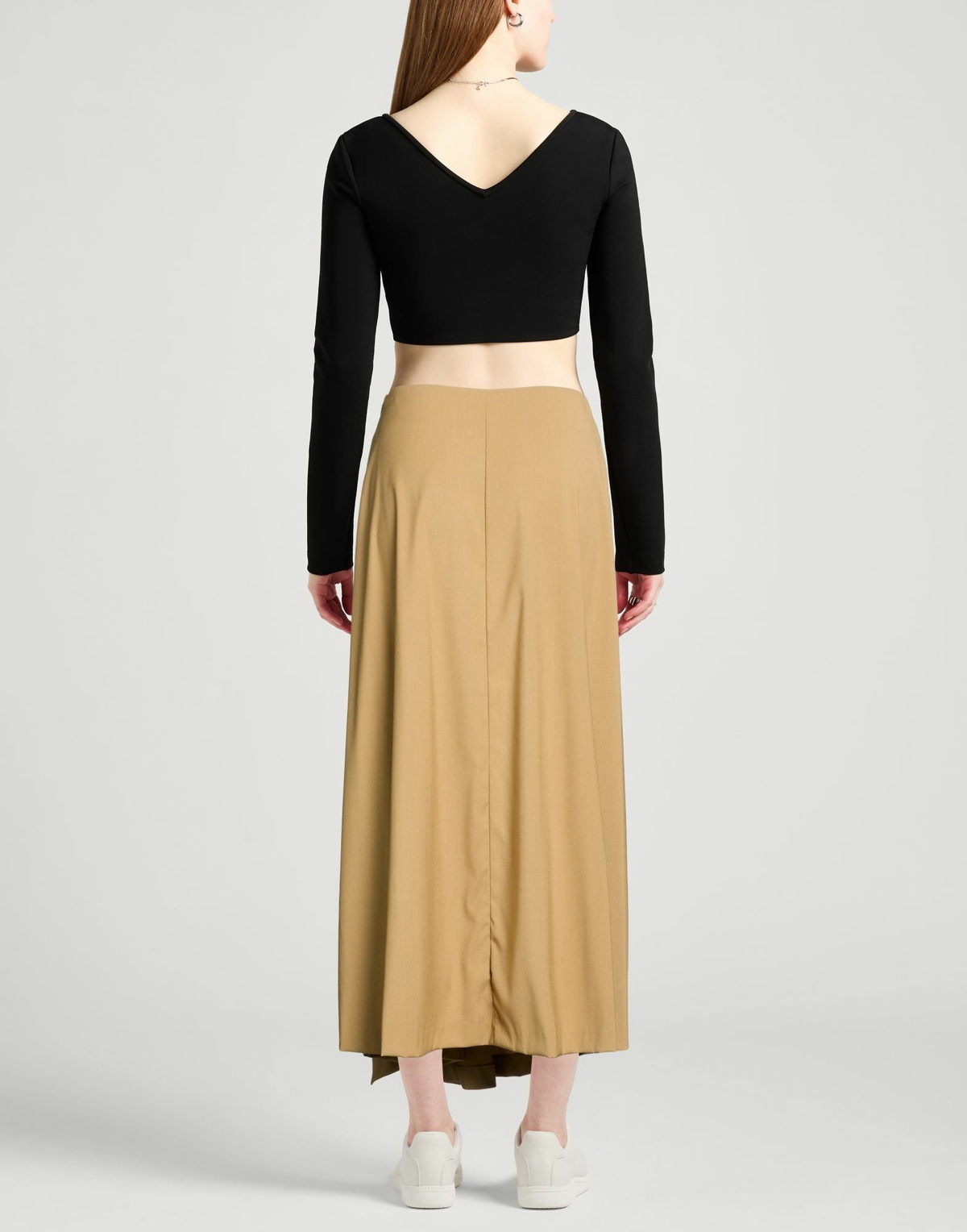 Manila Grace Womens Midi skirt Sand
