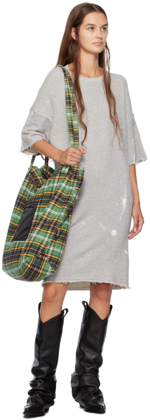 R13 Gray Grunge Minidress