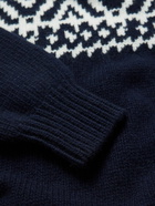 Kingsman - Fair Isle Wool Rollneck Sweater - Blue