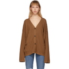 Toteme Brown Ribbed Vinci Cardigan