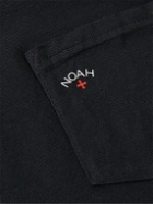 Noah - Core Logo-Print Cotton-Blend Jersey T-Shirt - Black