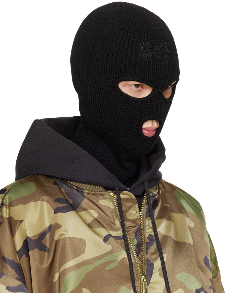 VETEMENTS Black Logo Balaclava Vetements