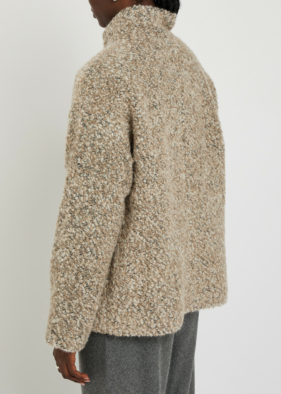 Eileen Fisher Melange Alpaca-blend Jacket Beige