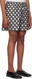 LE17SEPTEMBRE Black Argyle Jacquard Shorts