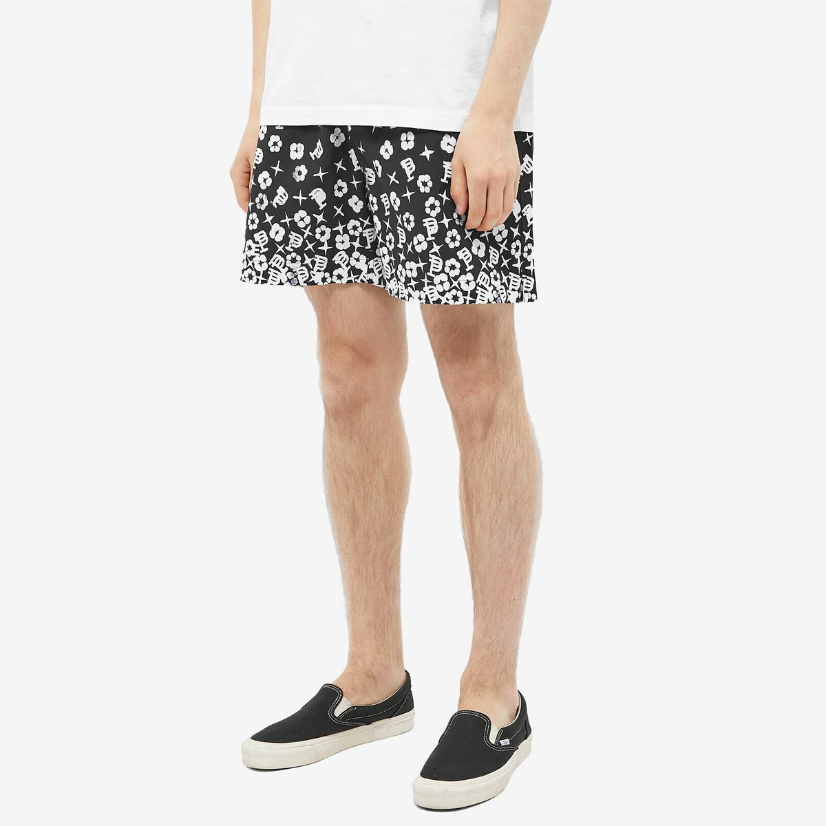 Purple Brand Men's All Round Patterned Short in Black