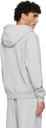 Casablanca Gray Cashmere Blend Zip‑Up Hoodie