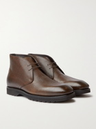 TOM FORD - Kensington Pebble-Grain Leather Desert Boots - Brown