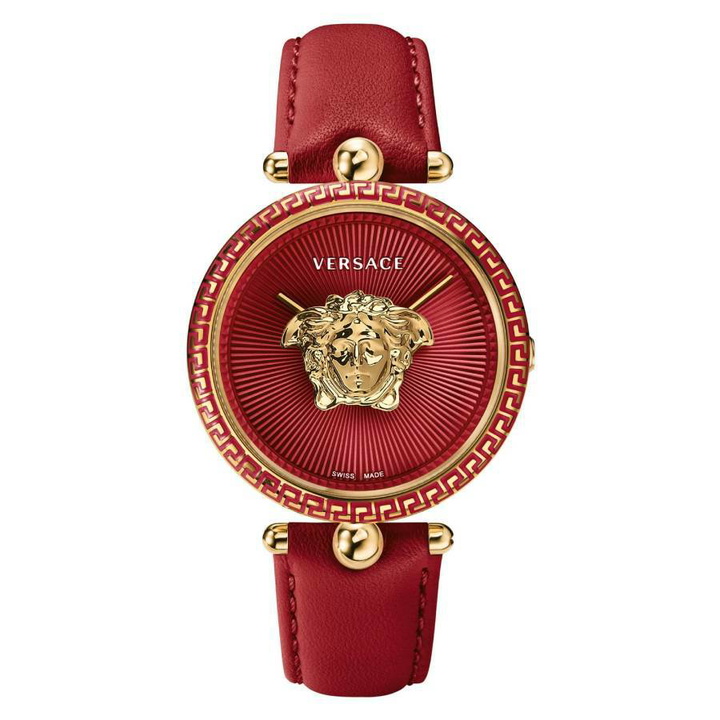 Photo: Versace Palazzo Quartz Red Dial Ladies Watch VCO120017