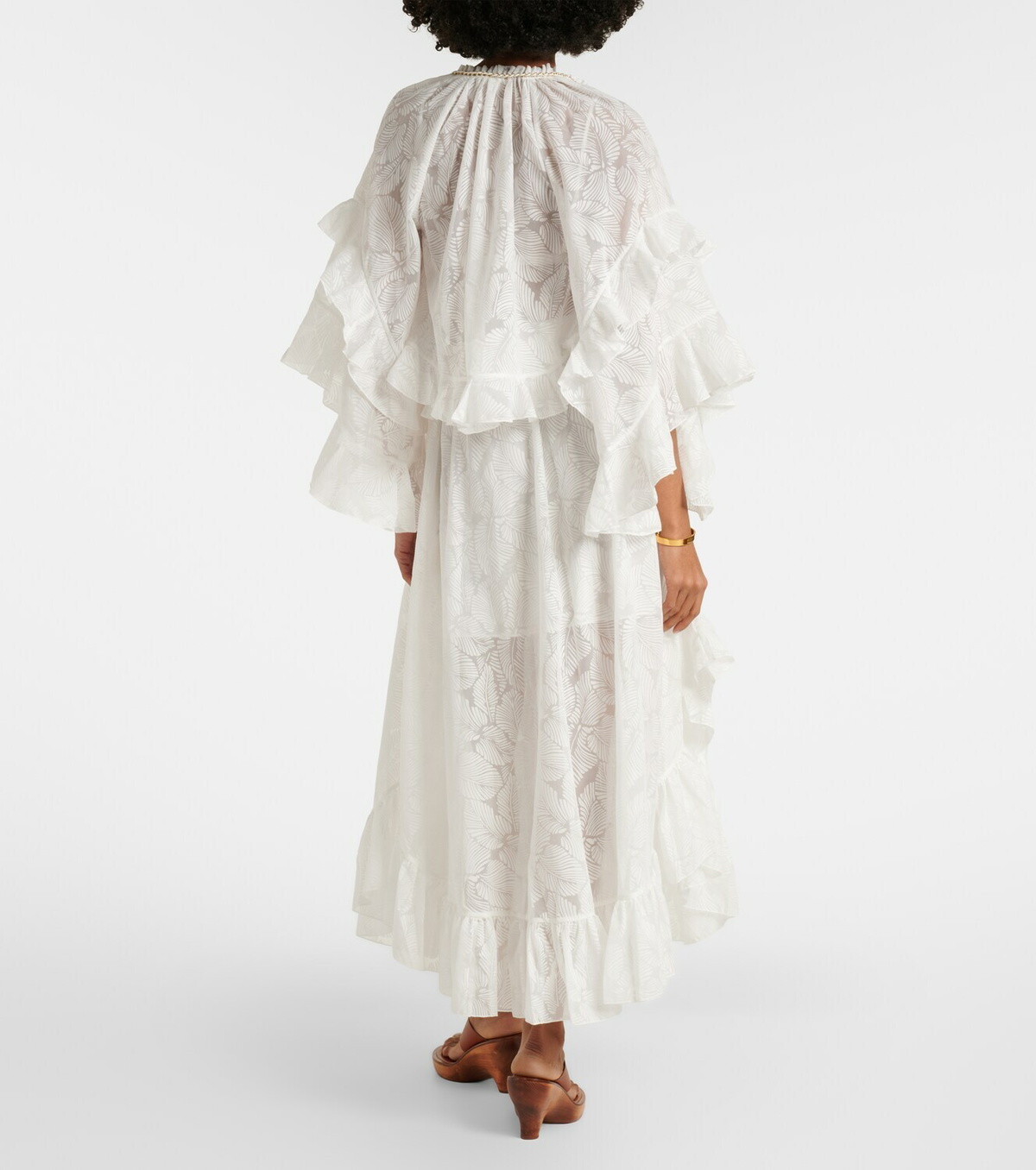 Zimmermann Daylight ruffled cotton-blend maxi skirt