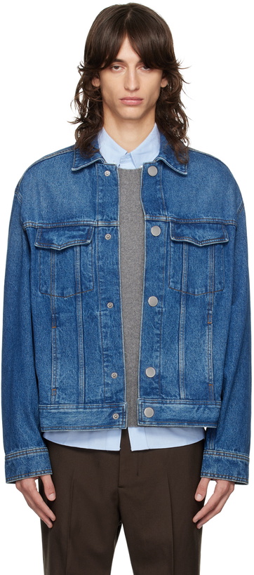 Photo: AMI Paris Blue Trucker Denim Jacket