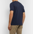Hartford - Printed Cotton-Jersey T-Shirt - Blue