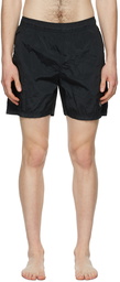 Stone Island Black Crinkled Swim Shorts