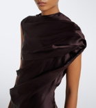 Tove Saige gathered satin gown