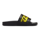 Off-White Black and Yellow Industrial Slides