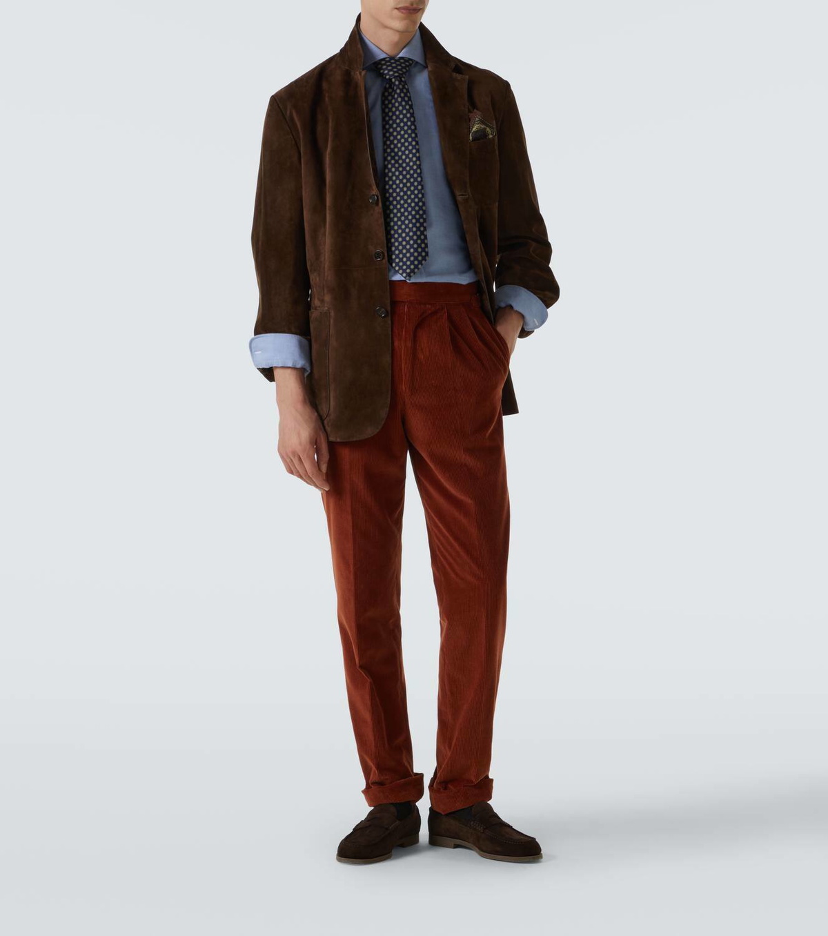 Dunhill Suede penny loafers