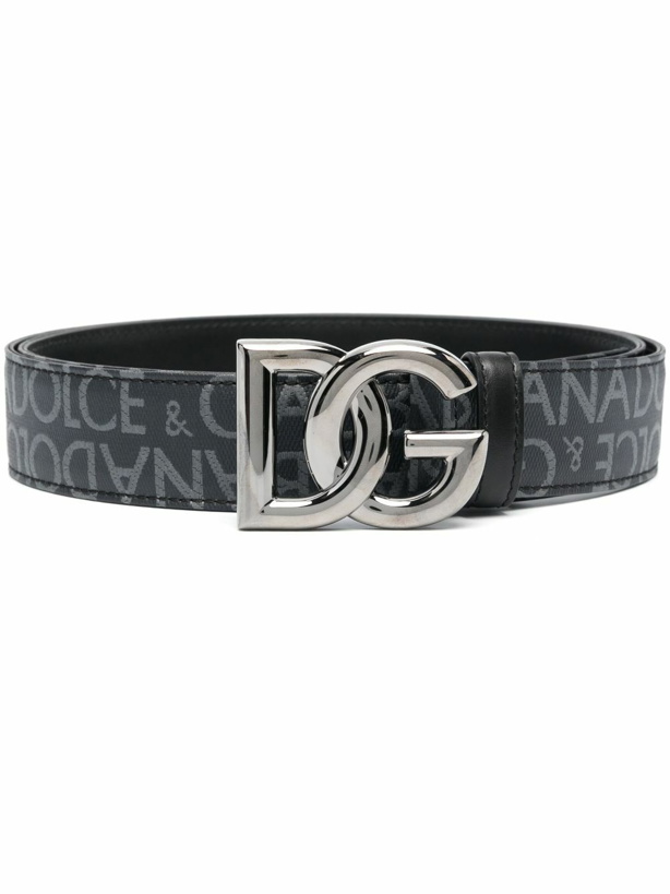 Photo: DOLCE & GABBANA - Dg Logo Leather Belt