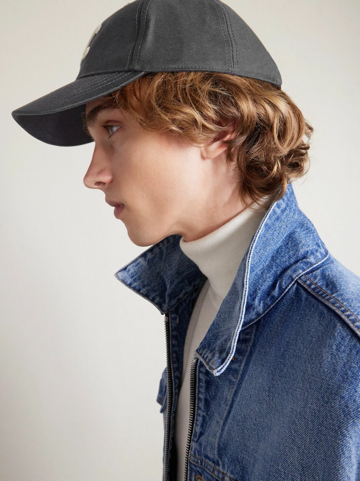 CELINE - Triomphe Logo-Appliquéd Cotton-Gabardine Baseball Cap - Gray