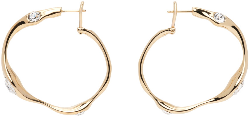 AMI Alexandre Mattiussi Gold Crash Earrings