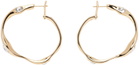 AMI Alexandre Mattiussi Gold Crash Earrings