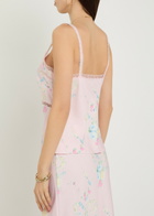 Loveshackfancy Lirena Floral-print Satin Cami top Pink