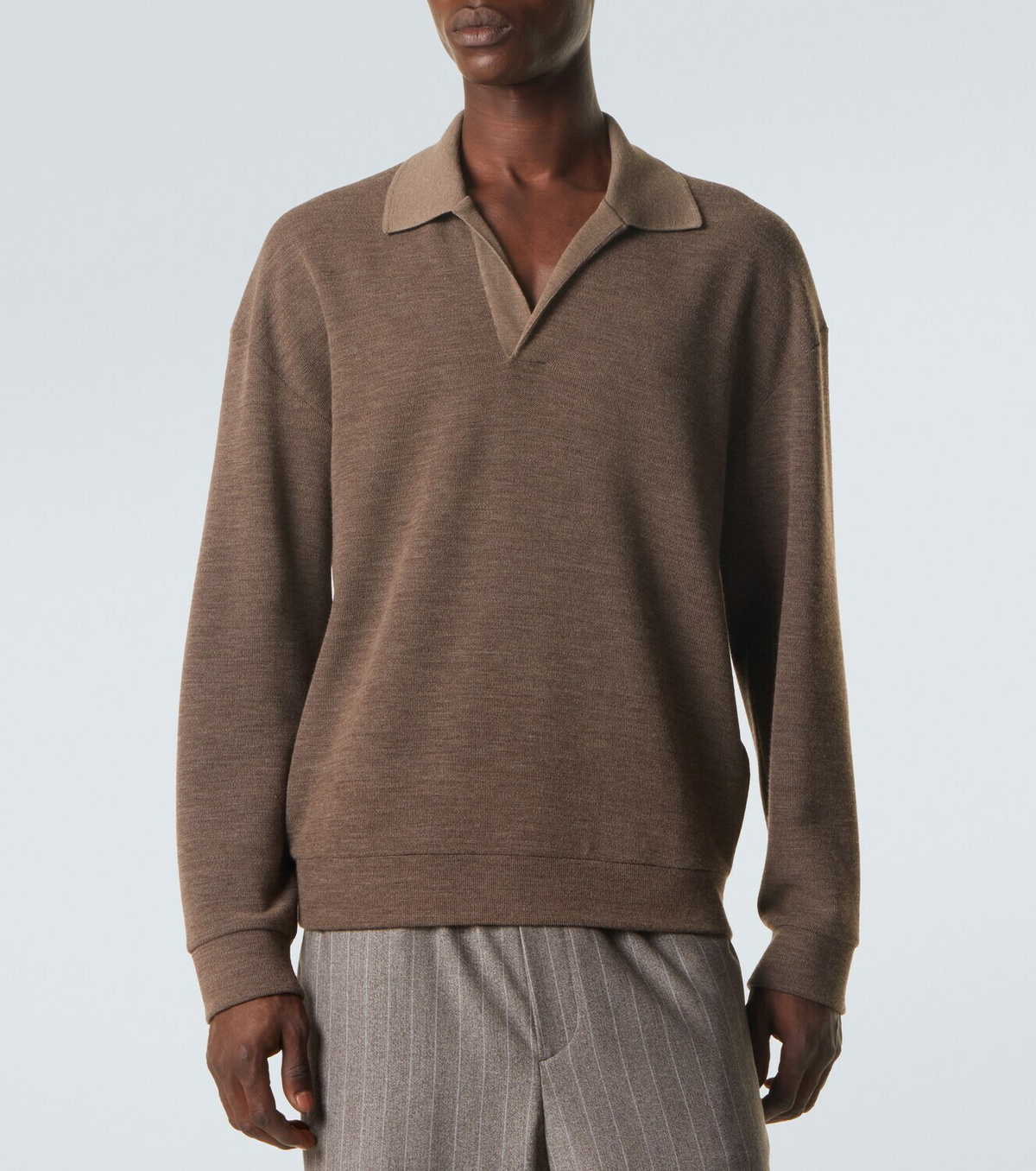 Giorgio Armani Virgin wool polo sweater