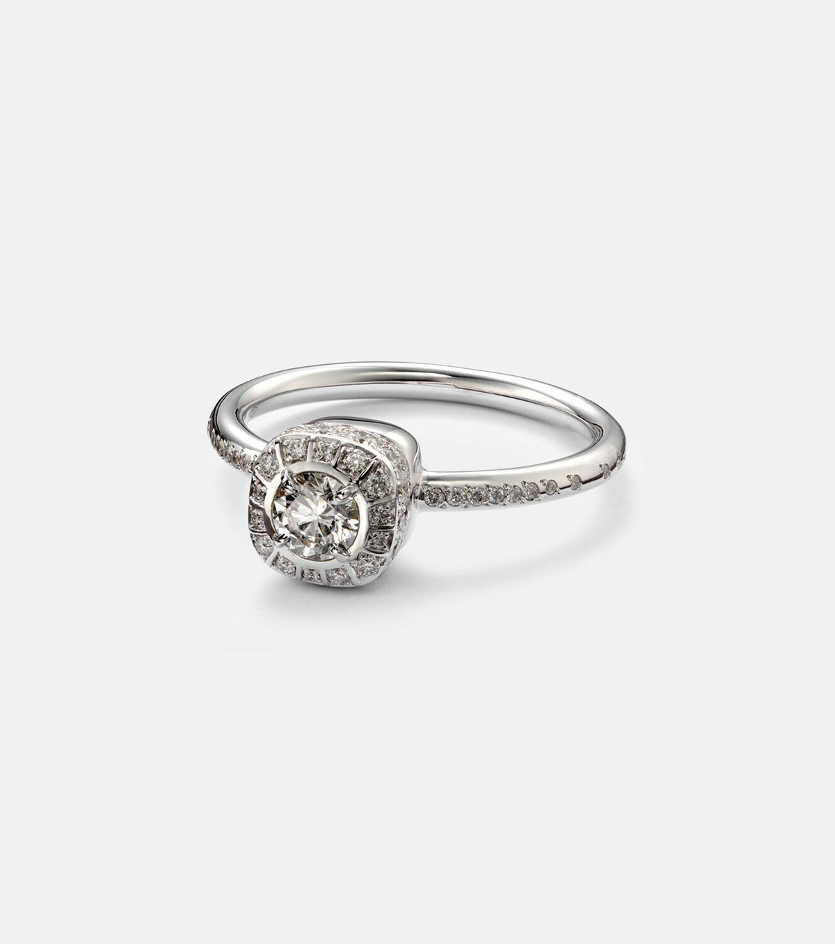 Pomellato Nudo Petit 18kt white gold (750/1000) ring with diamonds