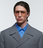 Gucci - Metal aviator sunglasses