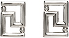 Versace Silver Greca Earrings