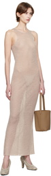 Gabriela Coll Garments Taupe No.303 Maxi Dress