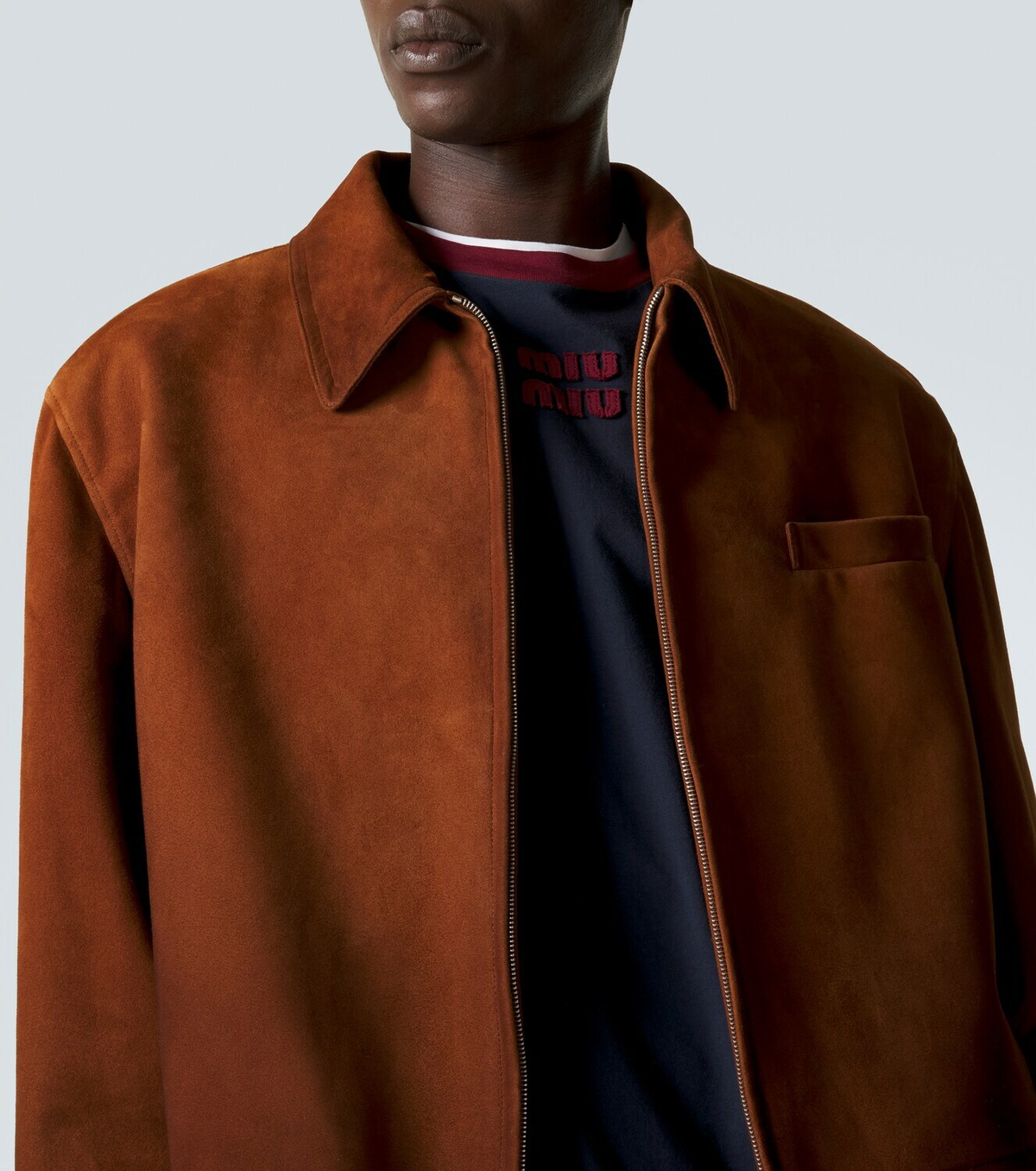 Miu Miu Suede blouson jacket