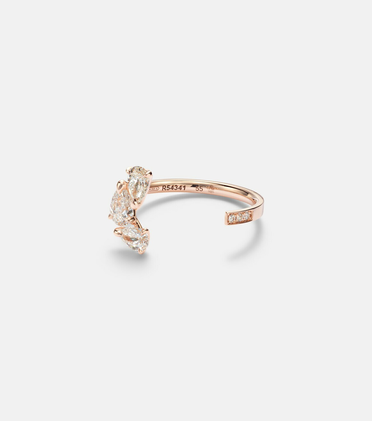 Repossi Serti Sur Vide 18kt rose gold ring with diamonds