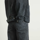 Dries Van Noten Men's Heavy Weight Denim Washed Jeans in Petrol