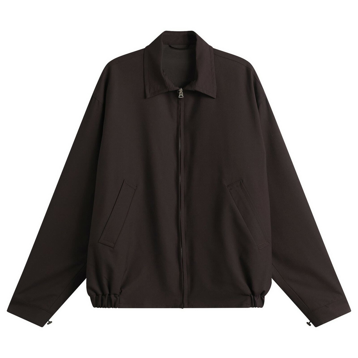 Kaptain Sunshine Men's Wool Poplin Zip Blouson in Espresso