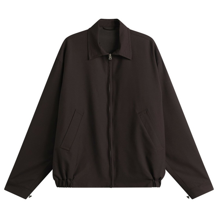 Photo: Kaptain Sunshine Men's Wool Poplin Zip Blouson in Espresso